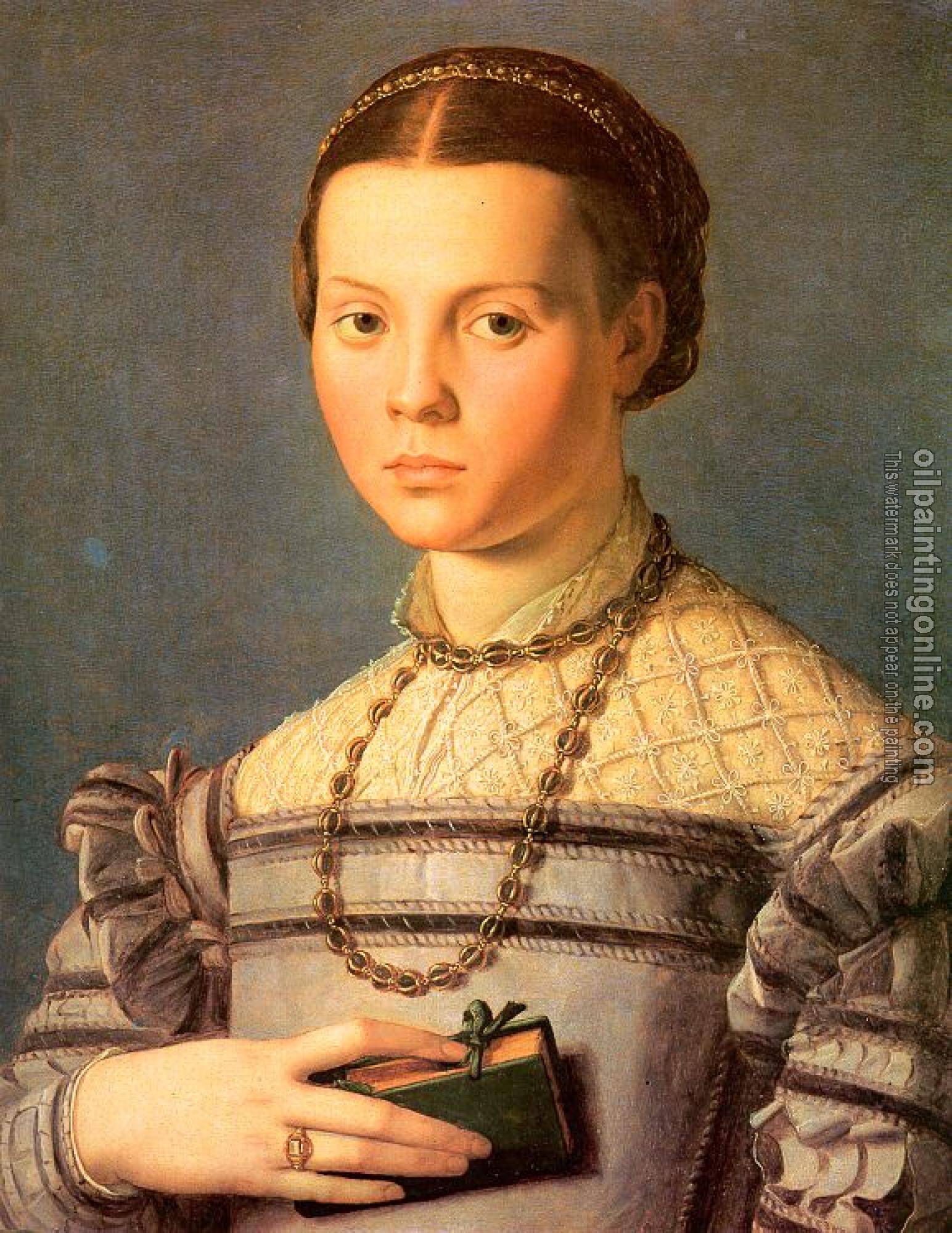 Bronzino, Agnolo - Portrait of a Young Girl with a Prayer Book